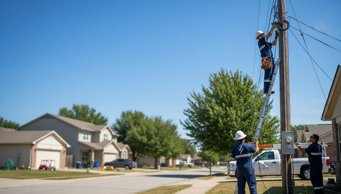 Residential electrician providing installation services in Mackinaw City, MI
